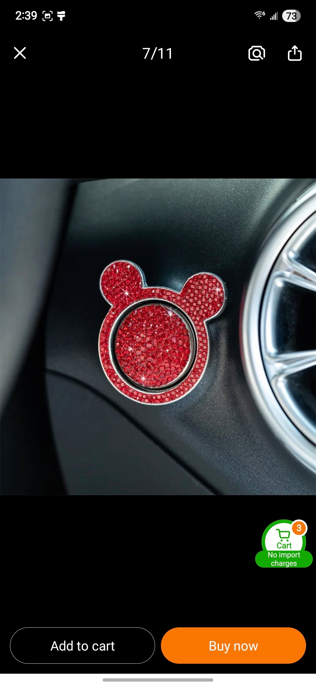 Car Engine Start Button Ring
