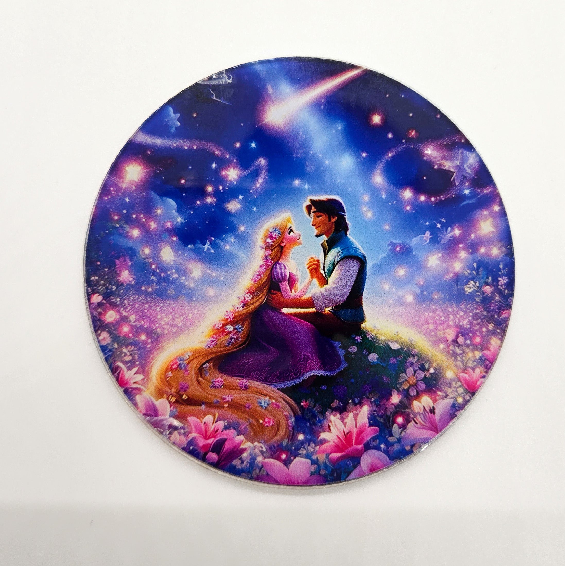 Fairy Tale Lantern Acrylic Car Coasters – Rapunzel Inspired (Set of 2)
