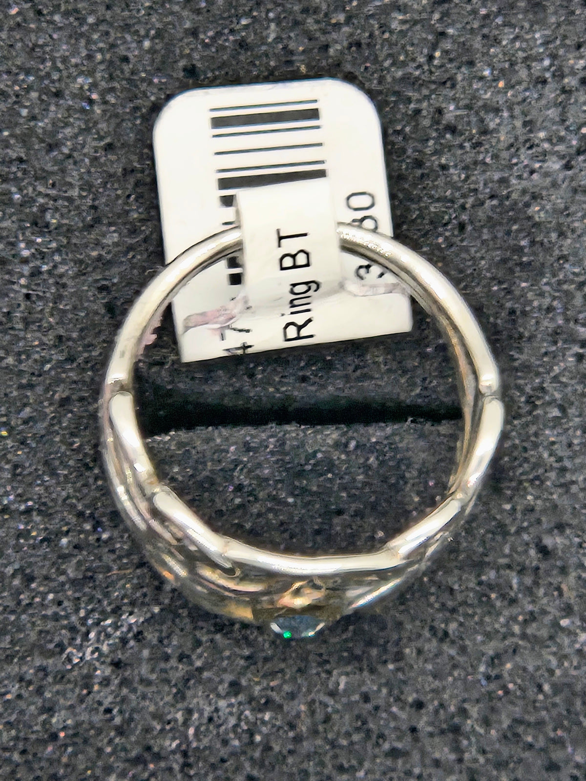 Keith Jack Sterling Silver 10K Gold Guardian Angel Ring Blue Topaz NWT Sz 8