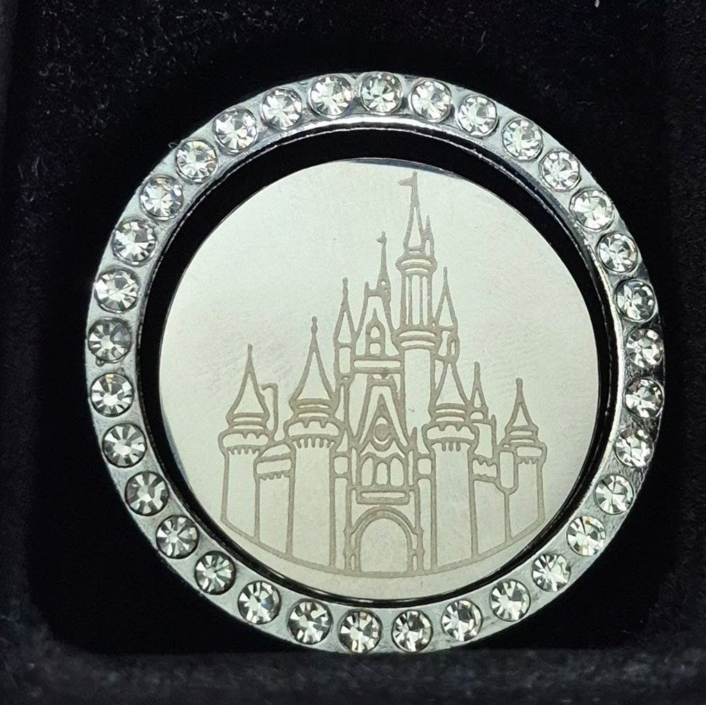 Cinderella Castle Disney Inspired Car Engine Start Button Cover & Crystal Ring Set - Walt Disney World