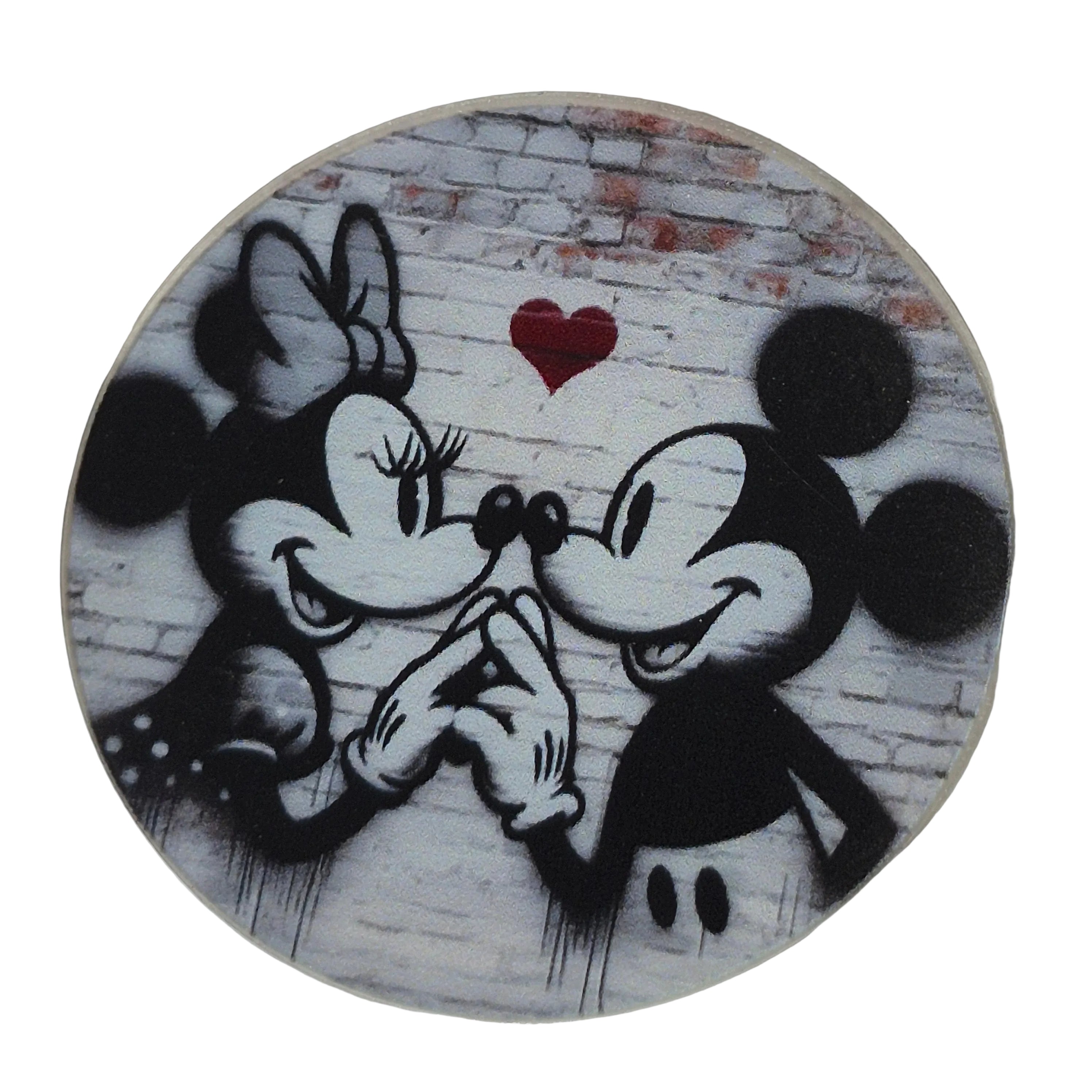 Mickey & Friends Car Coasters – 7 Styles, (Set of 2, 2.75") Acrylic Cup Holder Inserts