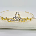 Gold Plated Celtic Trinity Knot Tiara – Cubic Zirconia – By Tara NWT