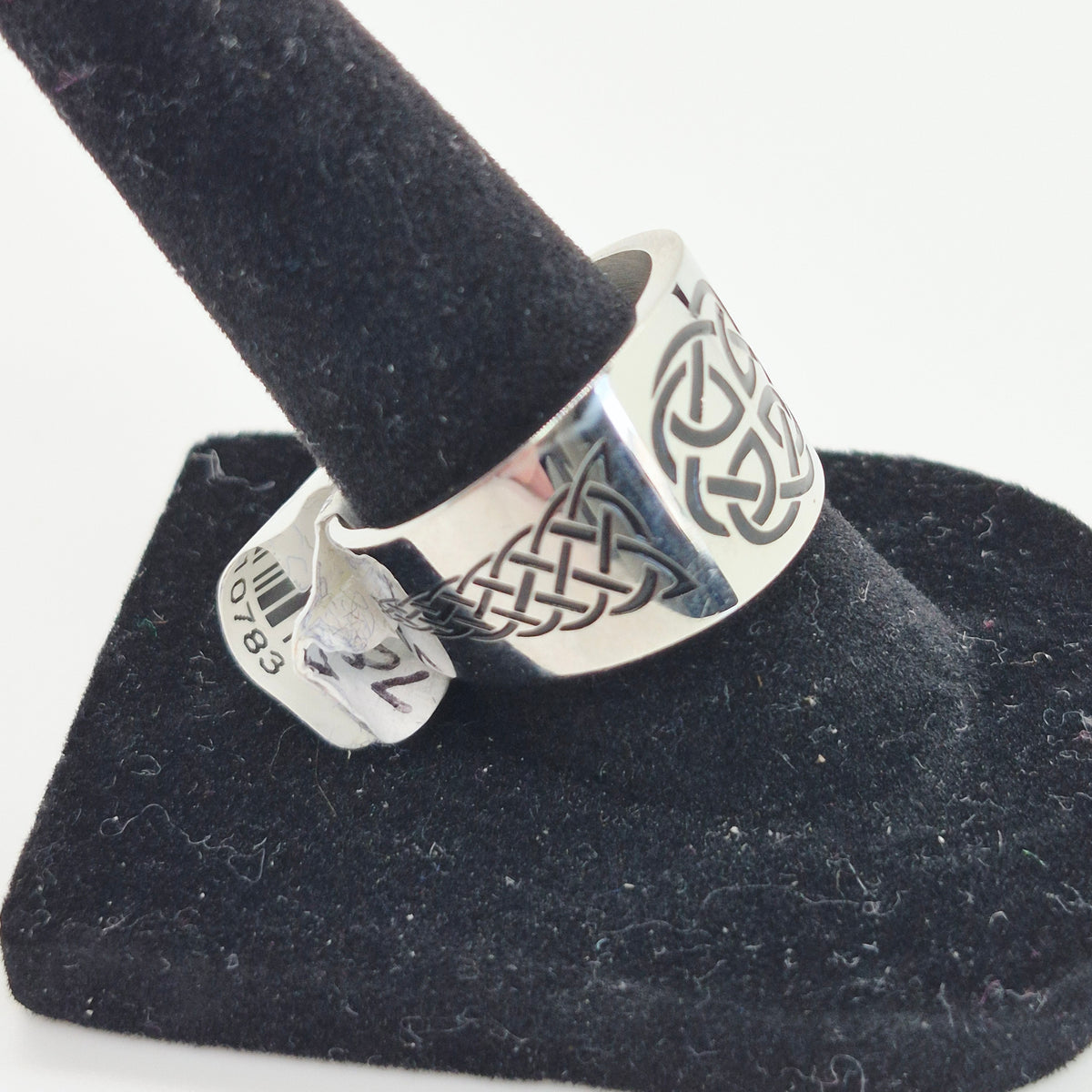 Timeless Treasures Celtic Knot Cigar Band Ring – Stainless Steel – Size 8 - NWT