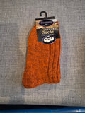 TWEEDS Connemara Socks 100% Pure Wool NWT Connemara Irish Wool Socks Orange Med
