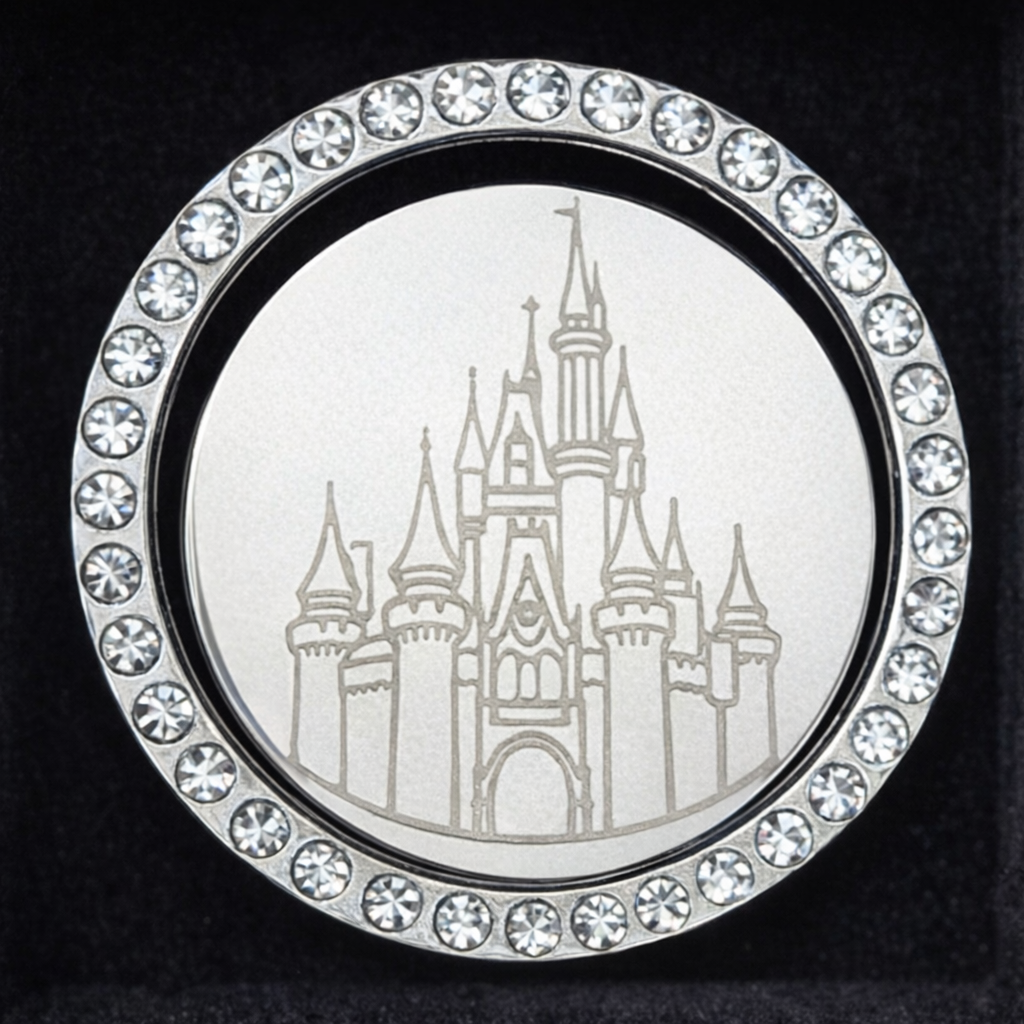 Cinderella Castle Disney Inspired Car Engine Start Button Cover & Crystal Ring Set - Walt Disney World