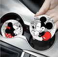 Mickey & Friends Car Coasters – 7 Styles, (Set of 2, 2.75") Acrylic Cup Holder Inserts