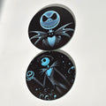 Spooky Jack-Inspired Acrylic Car Coasters – Nightmare Style (Set of 2)