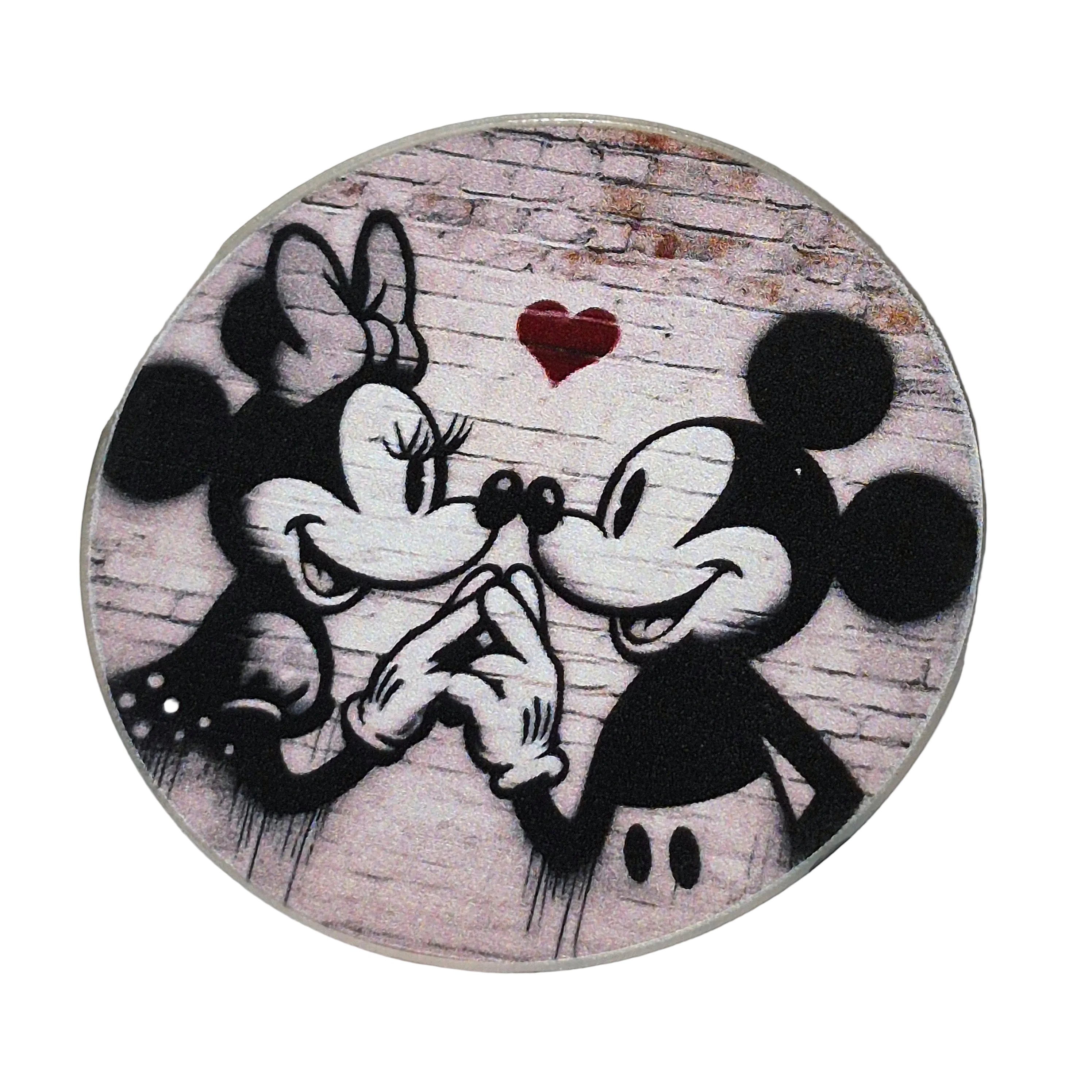 Mickey & Friends Car Coasters – 7 Styles, (Set of 2, 2.75") Acrylic Cup Holder Inserts