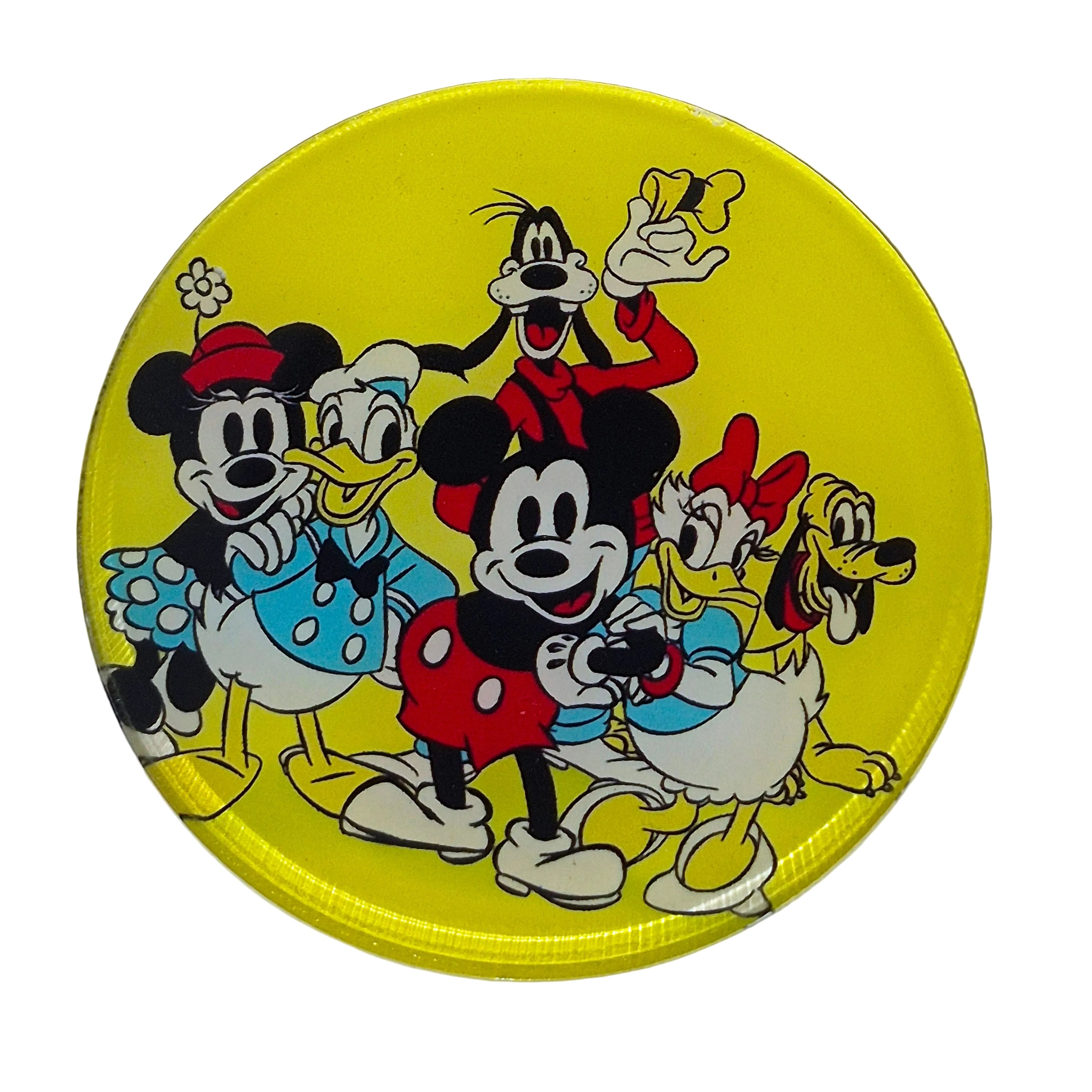 Mickey & Friends Car Coasters – 7 Styles, (Set of 2, 2.75") Acrylic Cup Holder Inserts
