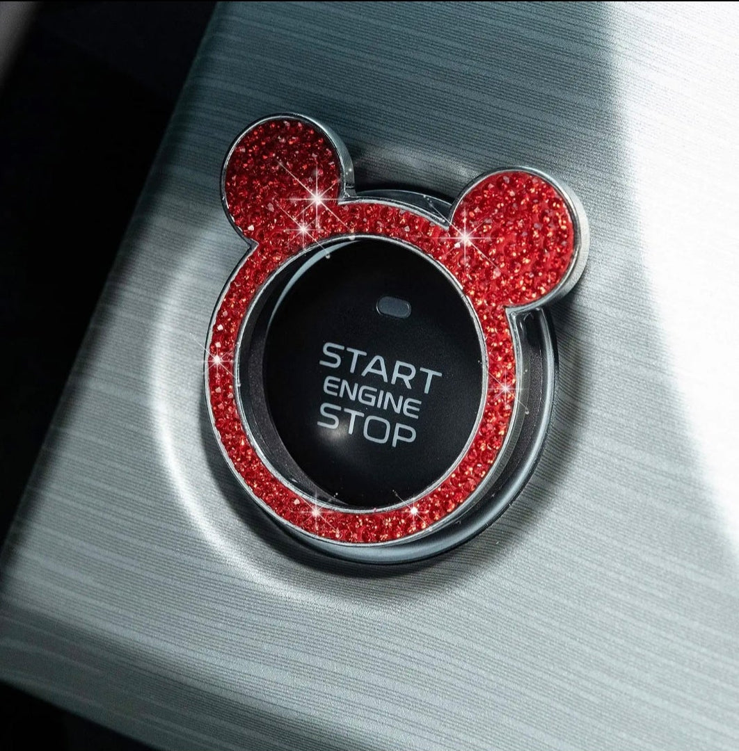 Mickey Mouse Inspired Engine Starter Ring – Disney Car Accessory (5 Colors)