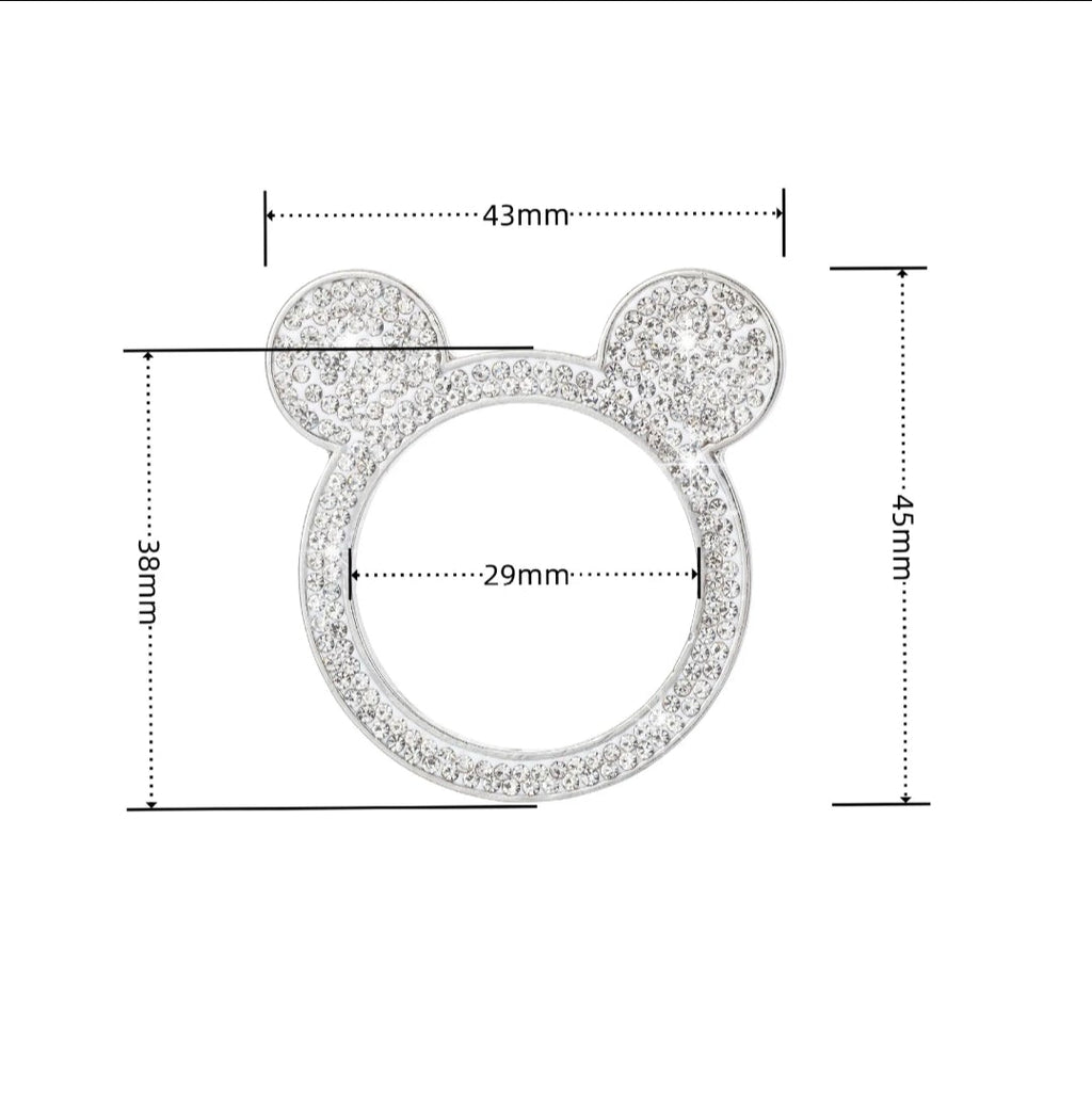 Mickey Mouse Inspired Engine Starter Ring – Disney Car Accessory (5 Colors)