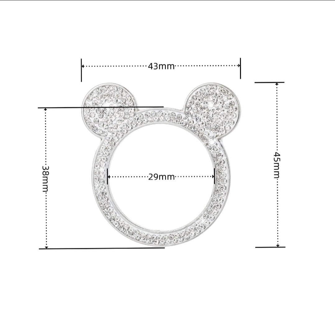 Mickey Mouse Inspired Engine Starter Ring – Disney Car Accessory (5 Colors)