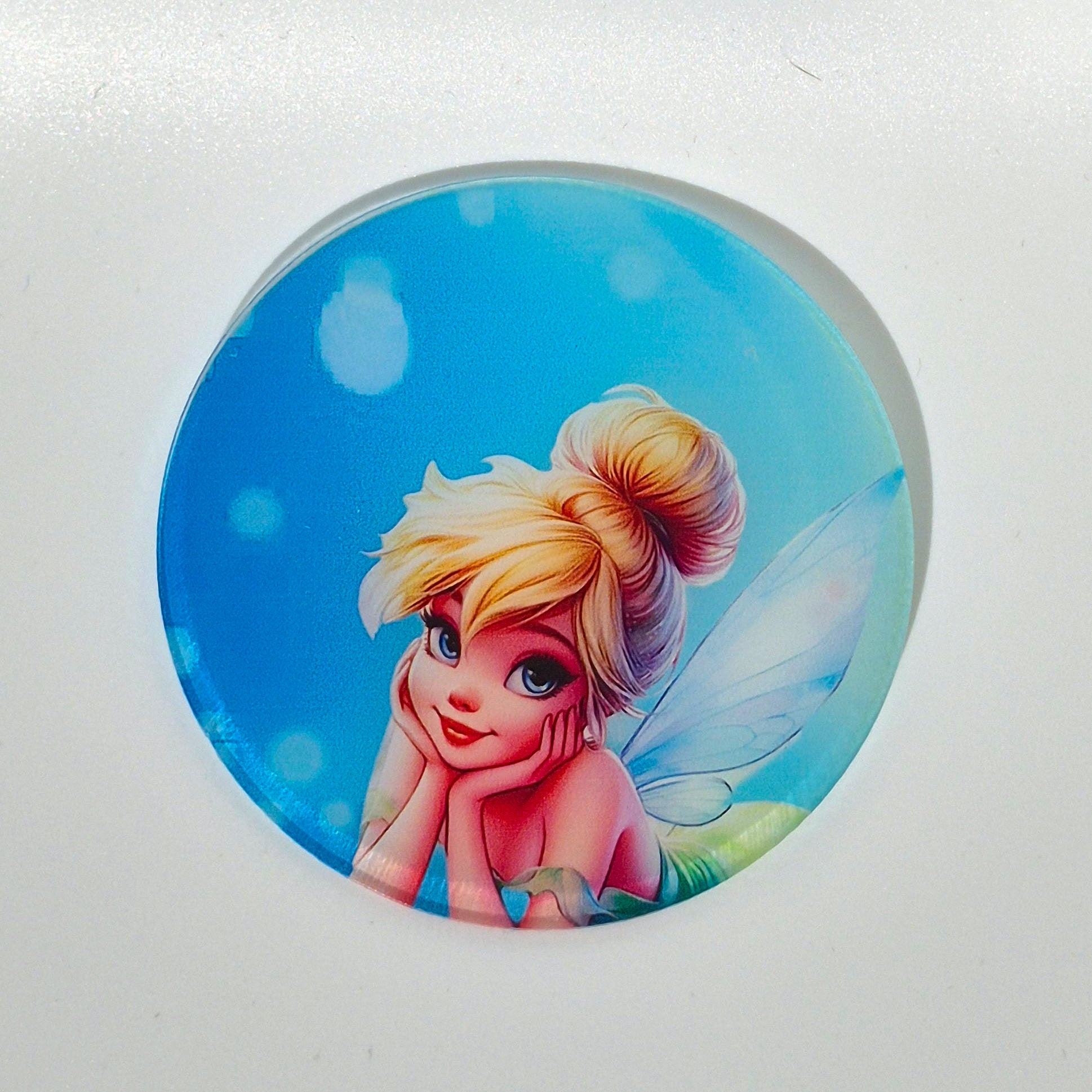 Tinker Bell Car Coasters – Acrylic Cup Holder Inserts (Set of 2, 2.75")