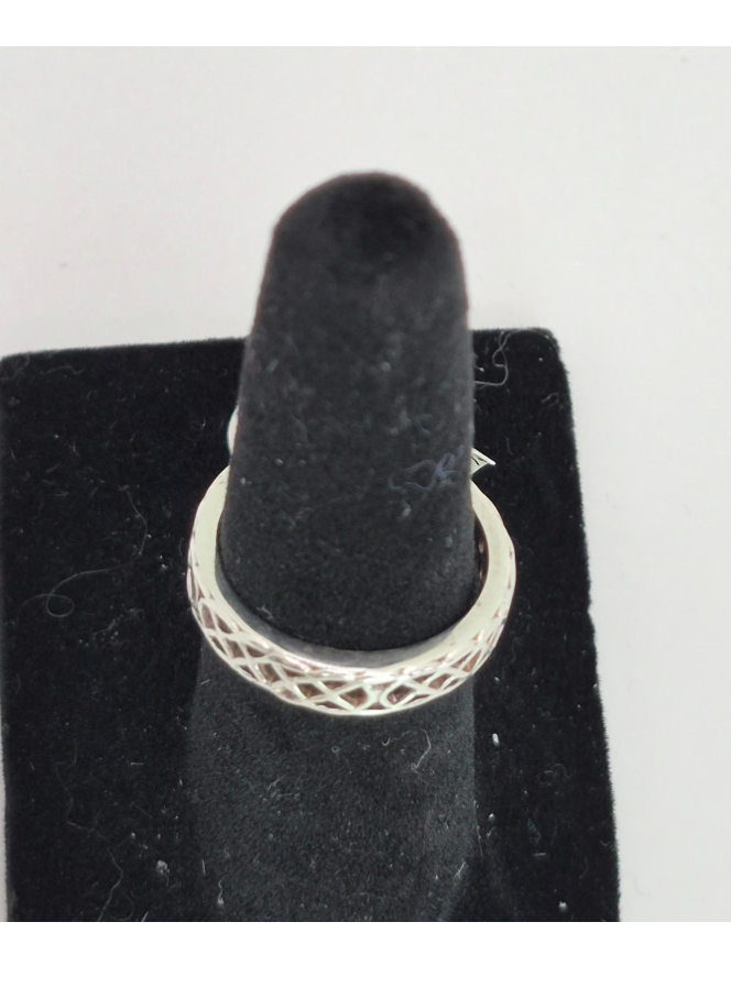 Sterling Silver Celtic Knot Filigree Ring - Size 5.5, 6.5 & 7.5 - Openwork Band | 4mm Wide