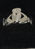 Sterling Silver Puffy Heart Claddagh Ring Sizes 7.5 & 8.5