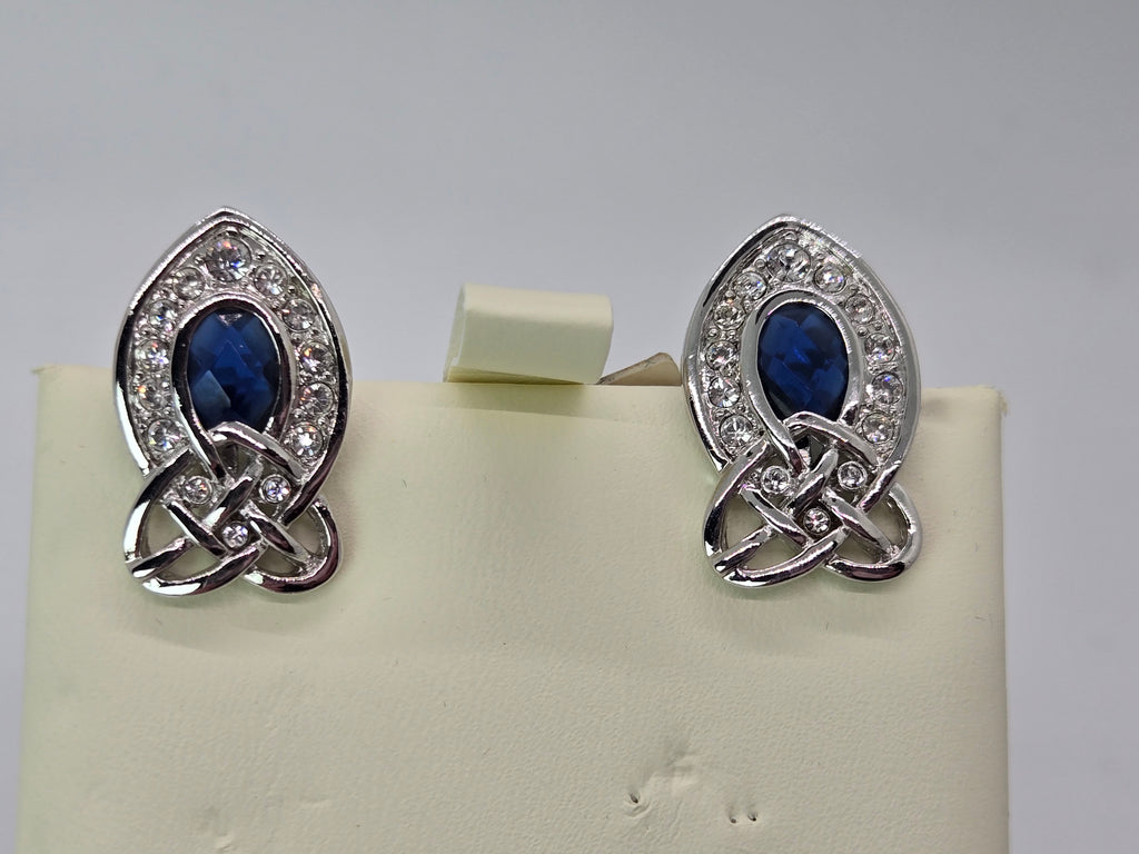 Tara Celtic Love Knot Halo Statement Earrings - Clip On NWT