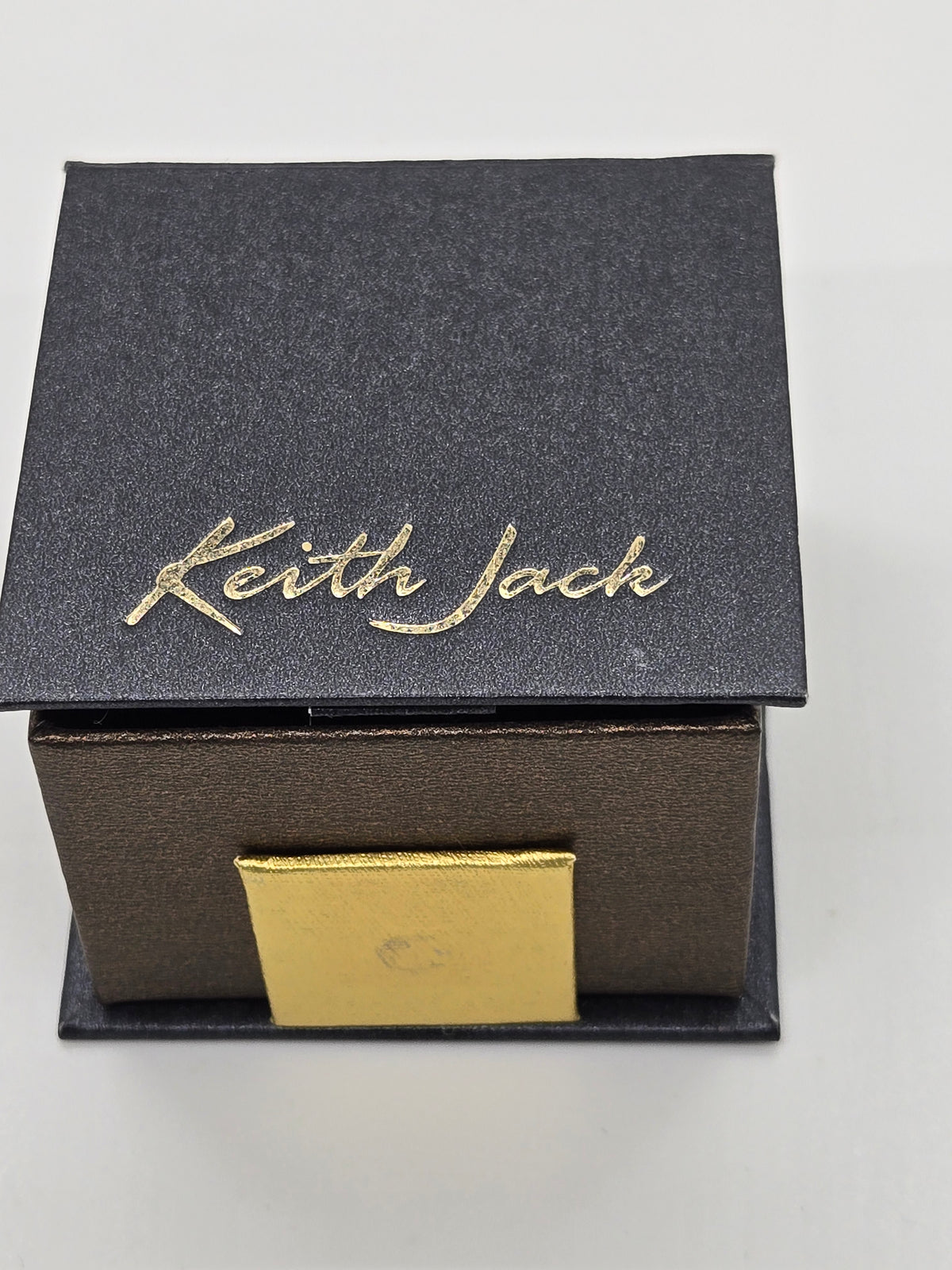 Keith Jack Sterling Silver 10K Gold Guardian Angel Ring Blue Topaz NWT Sz 8