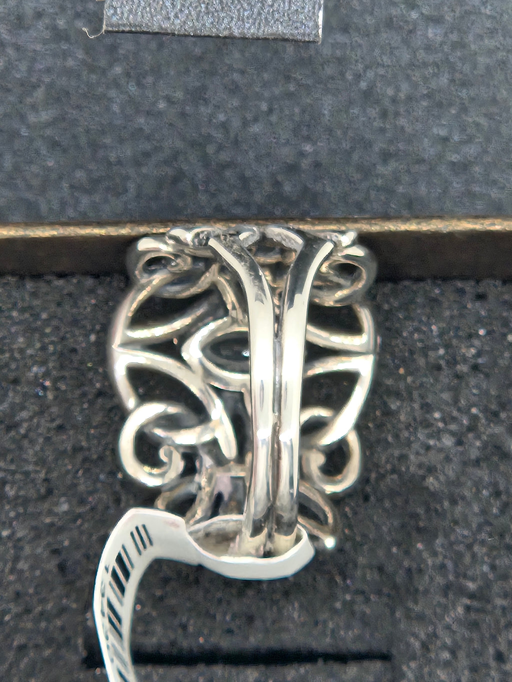 Keith Jack Sterling Silver 10K Gold Guardian Angel Ring Blue Topaz NWT Sz 8