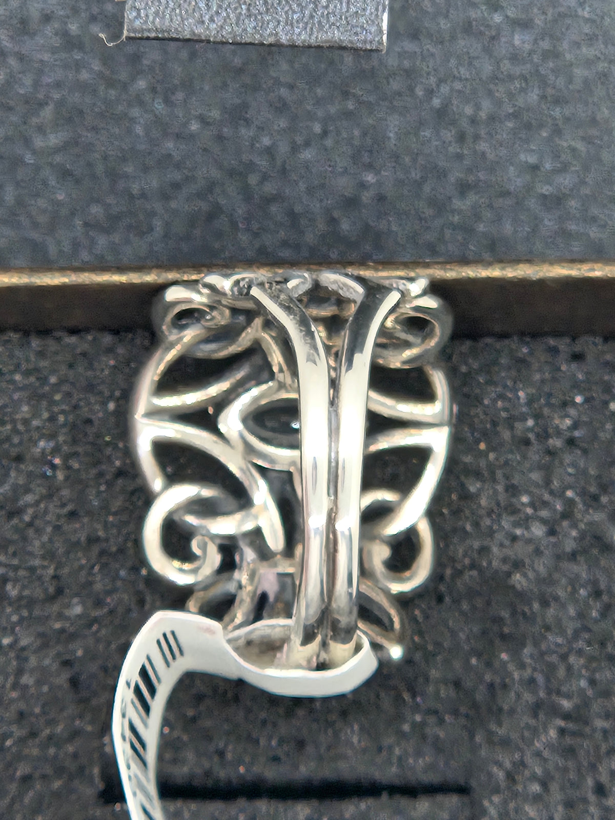 Keith Jack Sterling Silver 10K Gold Guardian Angel Ring Blue Topaz NWT Sz 8