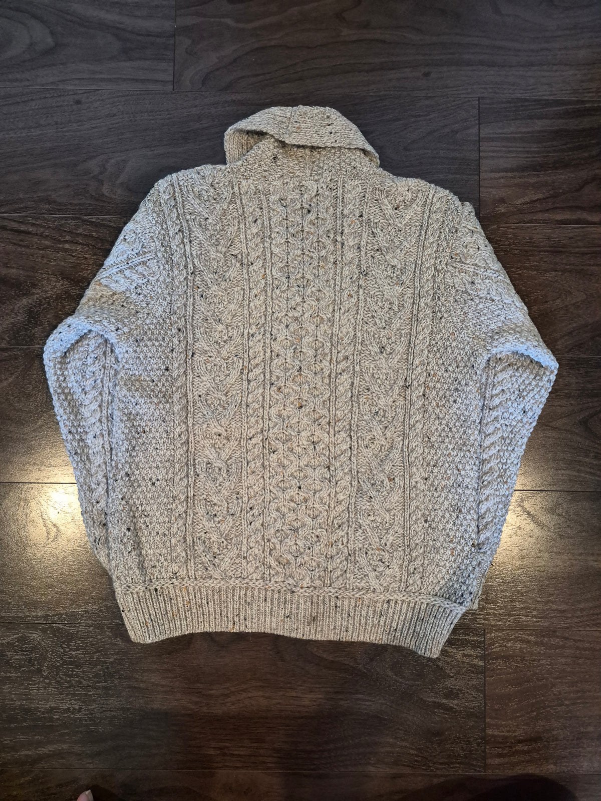 NWT Aran Crafts Kids Merino Wool Cardigan Oat 8-11Y Mini-Me Ireland