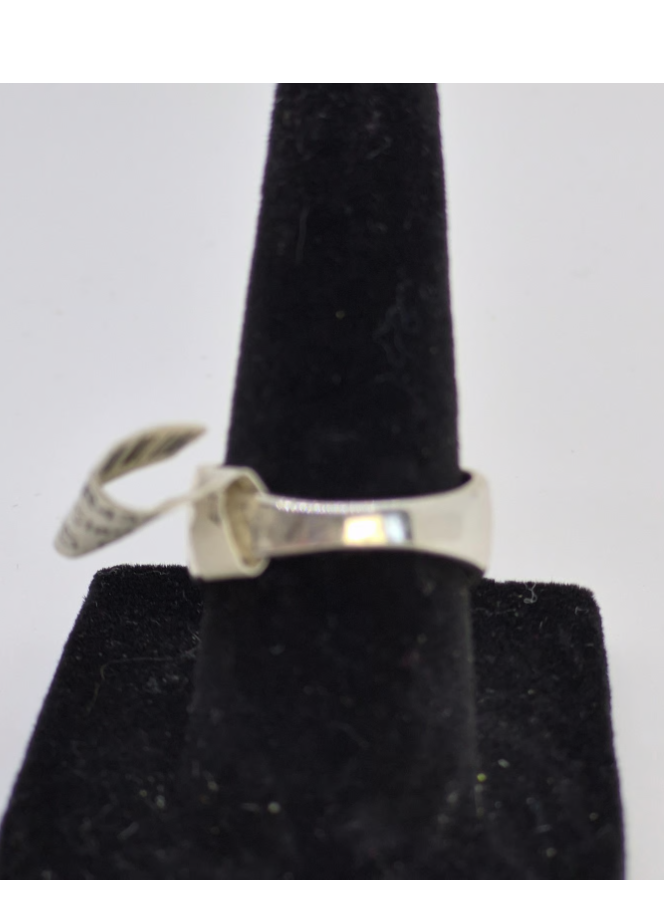 Sterling Silver Claddagh & Trinity Knot Openwork Band — Size 7 — With CZ